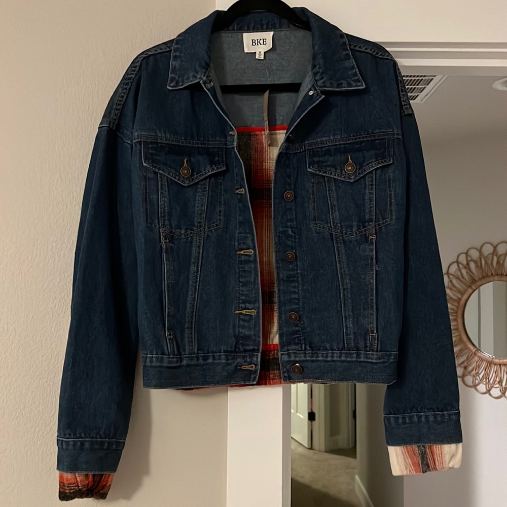 NWT - BKE Jean plaid jacket, women’s medium